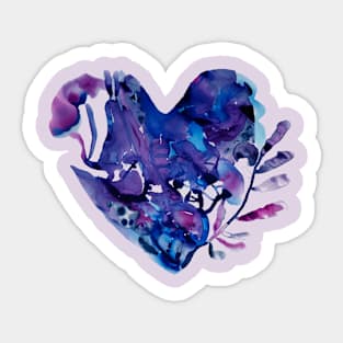 blue heart Sticker